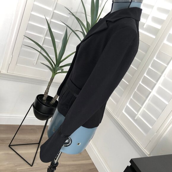 Bisou Bisou Michele Bohbot, Cropped Blazer, Black Size 8 - Picture 5 of 10